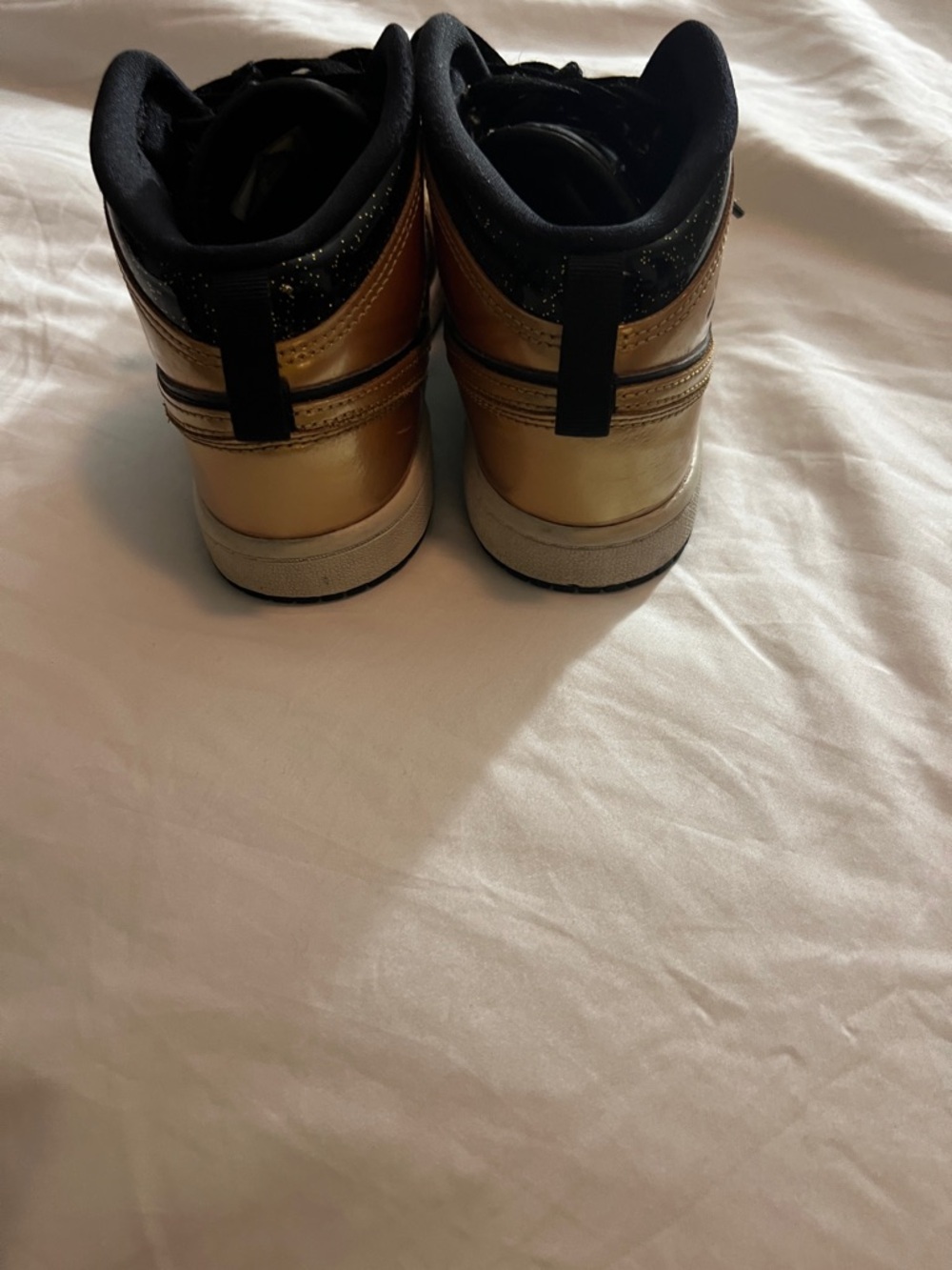 Nike Mid-Top Sneakers in Metallic Gold and Black - Picture 5 of 5